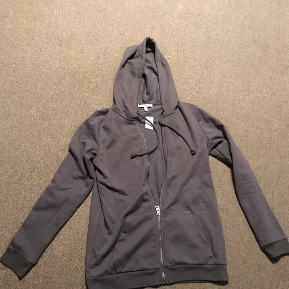 Express One Eleven Grey Hoodie Womens Sm - Picture 2 of 8